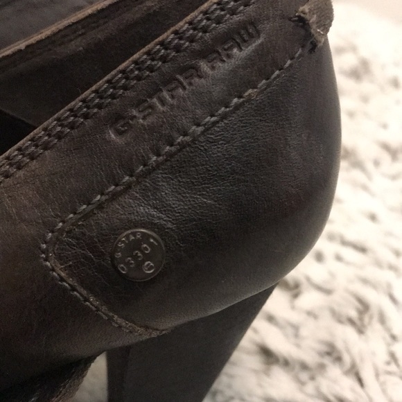 G-Star Raw Mary Jane chunky heel shoes narrow fit - Picture 3 of 8